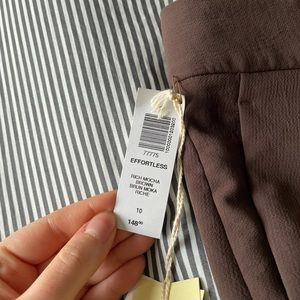 BNWT Aritzia effortless pants Rich mocha brown size 10